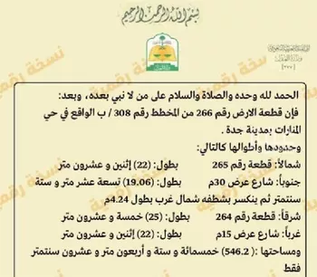 أرض للبيع في شارع ابو جمرة, حي المنارات, مدينة جدة, منطقة مكة المكرمة صورة 2