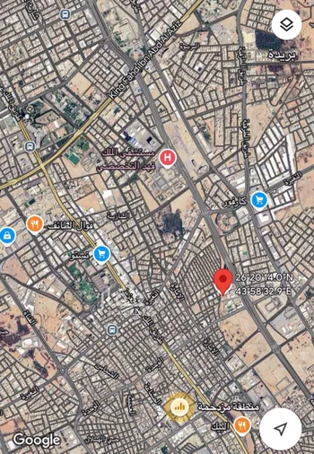 أرض للبيع في شارع شعيب القيني, حي الخبيب, مدينة بريده, منطقة القصيم