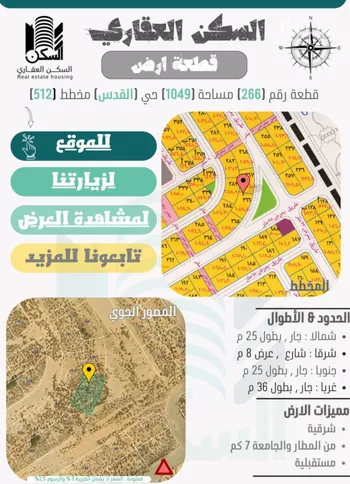 أرض للبيع في حي القدس 1, مدينة جازان, منطقة جازان