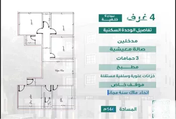 شقة للبيع في شارع حفصة بنت سيرين, حي الريان, مدينة جدة, منطقة مكة المكرمة صورة 2