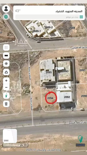 أرض للبيع في شارع عبدالرحمن بن حمود السميط, حي الخضراء, مدينة المدينه المنوره, منطقة المدينة المنورة