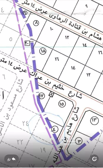 أرض للبيع في شارع هذيم بن عبدالله بن علقمه, حي وادي مذينب, مدينة المدينه المنوره, منطقة المدينة المنورة صورة 2