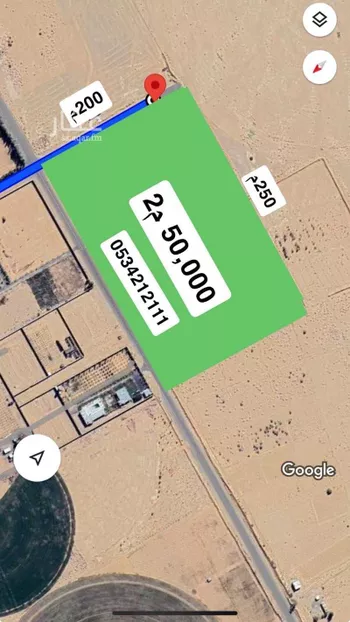 أرض للإيجار في حي مزارع جنوب طريق المدينه (الاولى), مدينة مزارع جنوب طريق المدينه (الاولى), منطقة تبوك صورة 2