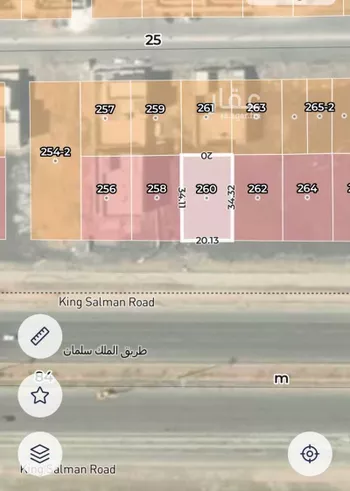 أرض للإيجار في شارع طريق الملك سلمان, حي العاقول, مدينة المدينه المنوره, منطقة المدينة المنورة صورة 4
