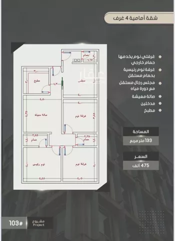 شقة للبيع في شارع إبراهيم بن فتوح العقيلي, حي الصواري, مدينة جدة, منطقة مكة المكرمة صورة 3