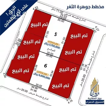 أرض للبيع في شارع الاسود, حي الثغر, مدينة جدة, منطقة مكة المكرمة