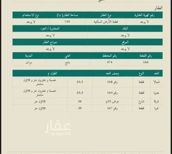 أرض للبيع في شارع 2831472, حي الملك فهد, مدينة مرات, منطقة الرياض