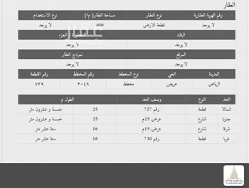 أرض للبيع في حي عريض, مدينة الرياض, منطقة الرياض صورة 3