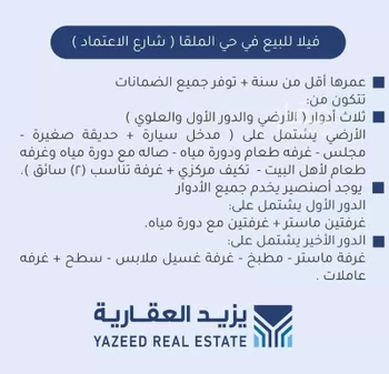 فيلا للبيع في شارع الإعتماد, حي الملقا, مدينة الرياض, منطقة الرياض صورة 3