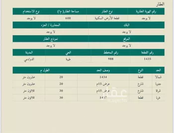 أرض للبيع في شارع بدون , حي طيبة, مدينة الدوادمى, منطقة الرياض