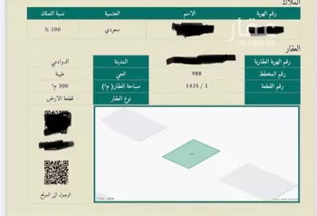 أرض للبيع في شارع بدون , حي طيبة, مدينة الدوادمى, منطقة الرياض صورة 2