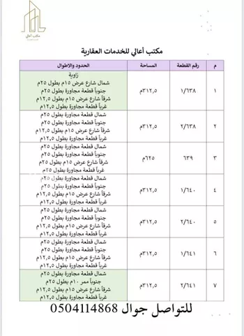 أرض للبيع في شارع حطاب ابن الحارث, حي ديراب, مدينة الرياض, منطقة الرياض صورة 5