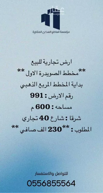 أرض للبيع في شارع الربيع العامري, حي الصويدرة, مدينة المدينه المنوره, منطقة المدينة المنورة صورة 3