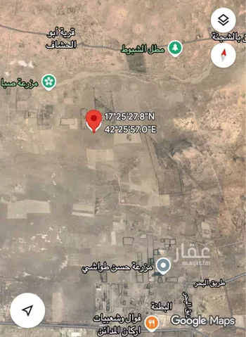 أرض للبيع في مدينة ابوالحشاف, منطقة جازان