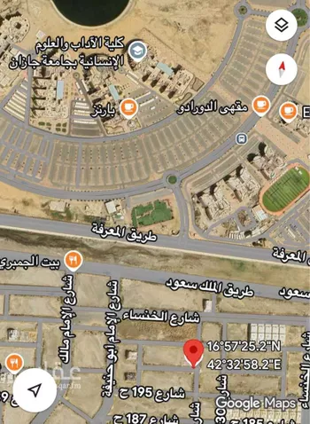 أرض للبيع في شارع  205 ح, حي المحمدية 1, مدينة جازان, منطقة جازان