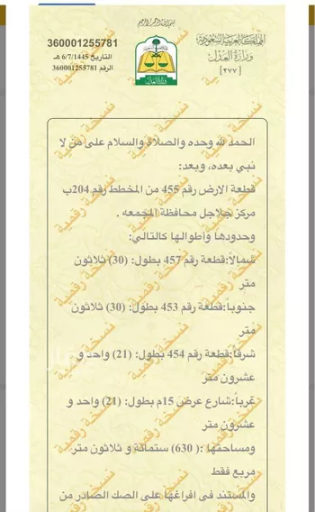 أرض للبيع في شارع الملك فهد 26, حي الملك فهد, مدينة جلاجل, منطقة الرياض صورة 2