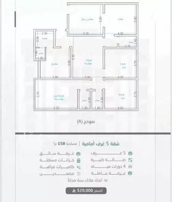 شقة للبيع في شارع النبأ, حي حكومي1, مدينة جدة, منطقة مكة المكرمة