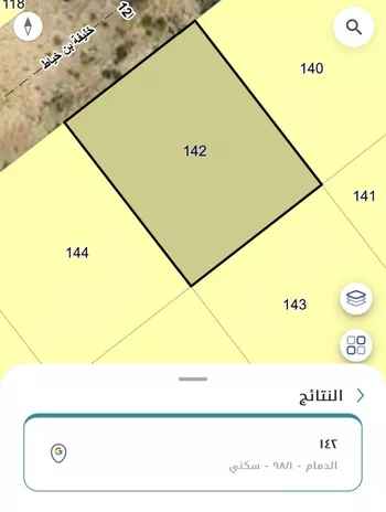 أرض للبيع في شارع خليفه الخياط, حي الندى, مدينة الدمام, المنطقة الشرقية صورة 2