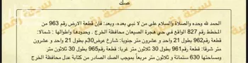 أرض للبيع في شارع هجرة الواحة 133 ، الثليما ، الخرج صورة 3