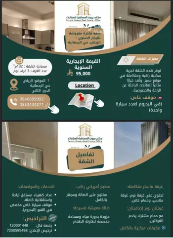 شقة للإيجار في شارع الأمير سلطان بن سلمان بن عبدالعزيز, حي الرحمانية, مدينة الرياض, منطقة الرياض