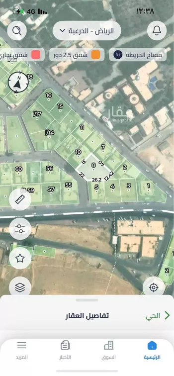 أرض للبيع في شارع العين 15, حي العين, مدينة امارة منطقة الرياض - الجبيله, منطقة الرياض صورة 3