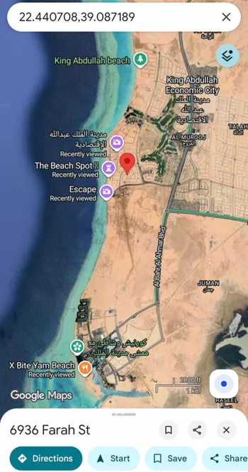 أرض للبيع في شارع الفرخ ، حي المروج ، مدينة الملك عبد الله الاقتصادية ، رابغ صورة 3