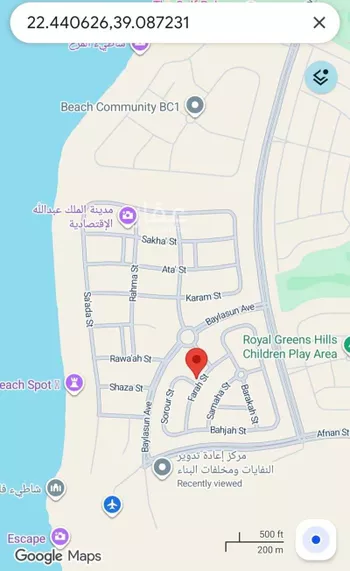 أرض للبيع في شارع الفرخ ، حي المروج ، مدينة الملك عبد الله الاقتصادية ، رابغ صورة 2