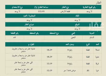 أرض للبيع في حي النخيل ، الدمام ، الدمام