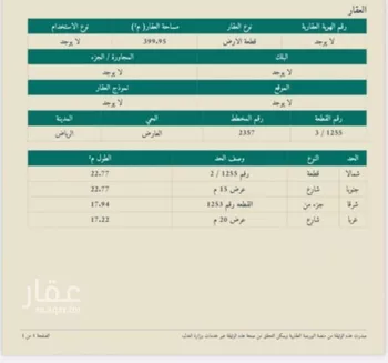 أرض للبيع في شارع إسماعيل بن مبارك, حي العارض, مدينة الرياض, منطقة الرياض صورة 4