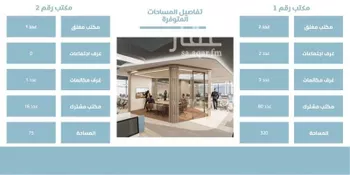 مكتب تجاري للإيجار في شارع الامير سعود ابن عبدالله ابن جلوي, حي العارض, مدينة الرياض, منطقة الرياض صورة 2
