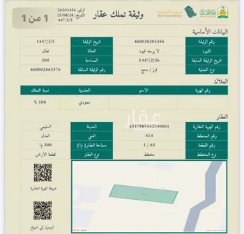 أرض للبيع في شارع بدر ، السليمي ، السليمي