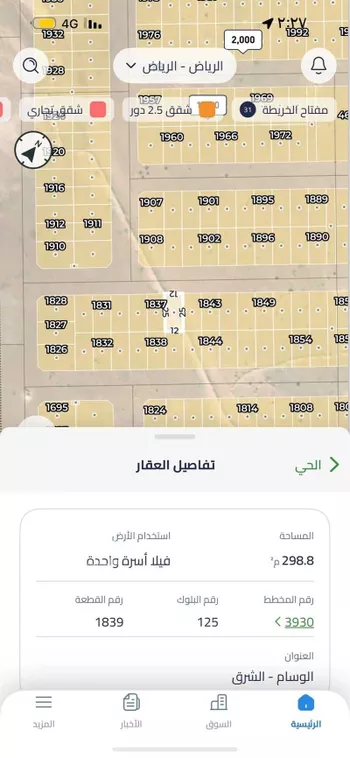 أرض للبيع في حي الوسام, مدينة الرياض, منطقة الرياض صورة 2