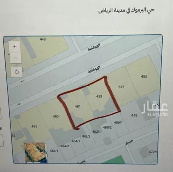 أرض للبيع في شارع الهواشلة, حي اليرموك, مدينة الرياض, منطقة الرياض صورة 3
