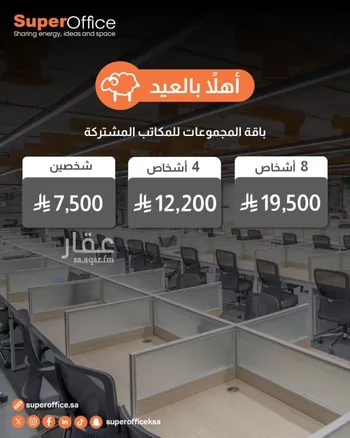 مكتب تجاري للإيجار في شارع الحديقة, حي السويدي, مدينة الرياض, منطقة الرياض