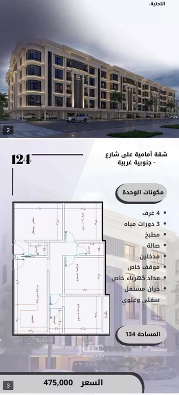 شقة للبيع في شارع الامير عبدالمجيد, حي الصواري, مدينة جدة, منطقة مكة المكرمة صورة 4