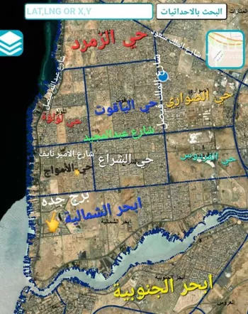 أرض للبيع في شارع عمرو بن نصر, حي الأمواج, مدينة جدة, منطقة مكة المكرمة صورة 2