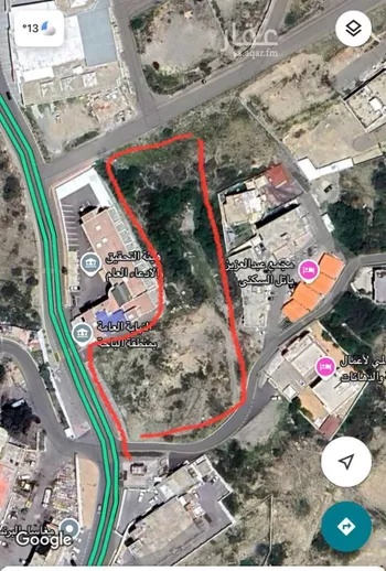 أرض للبيع في طريق غابة شهبة ، حي الباهر ، الباحة ، منطقة الباحة