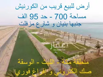 أرض للبيع في شارع 19708341, حي الوسقه, مدينة الليث - الوسقه, منطقة مكة المكرمة صورة 3