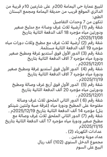 عمارة للبيع في شارع أسعد الكاتب, حي اليمامة, مدينة الرياض, منطقة الرياض صورة 3