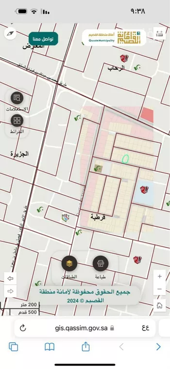 أرض للبيع في شارع الخنفة, حي الرحاب, مدينة بريده, منطقة القصيم