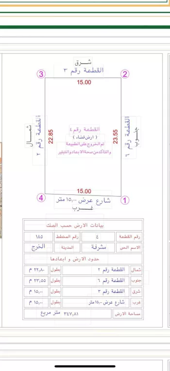 أرض للبيع في شارع مشرفة 88, حي مشرفة, مدينة الهياثم, منطقة الرياض صورة 2