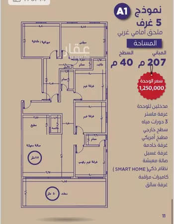 شقة للبيع في شارع ابو رهم الغفاري, حي الزهراء, مدينة جدة, منطقة مكة المكرمة صورة 5