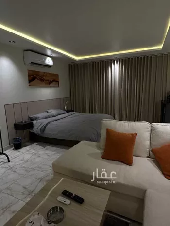 استديو مفروش للحجز في شارع ابي بن معاذ الانصاري, حي الربيع, الرياض صورة 2