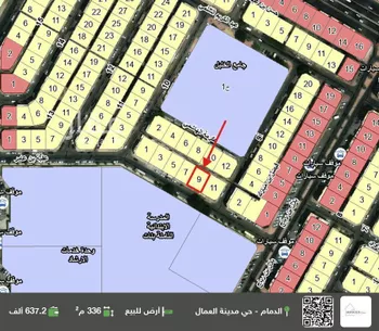 أرض للبيع في شارع عقبة بن عامر, حي مدينة العمال, مدينة الدمام, المنطقة الشرقية
