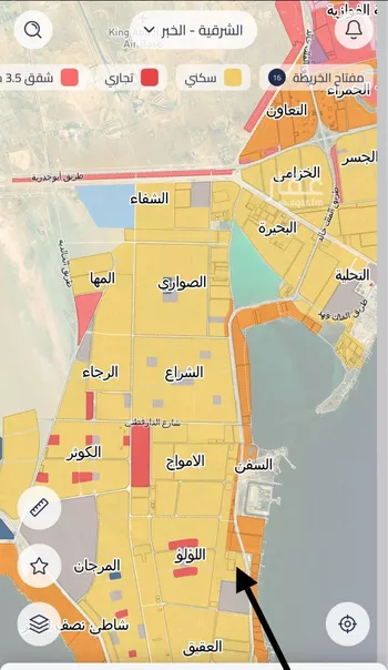 أرض للبيع في شارع محمد بن سرين, حي الأمواج, مدينة الخبر, المنطقة الشرقية صورة 3