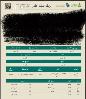 أرض للبيع في شارع التضامن 7 ، حي التضامن ، خميس مشيط ، خميس مشيط