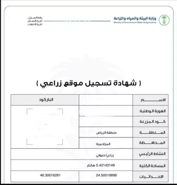 مزرعة للبيع في شارع عبدالرحمن ابن ربيعة, حي وسيلة, مدينة المزاحميه, منطقة الرياض صورة 3