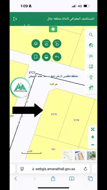 أرض للبيع في حي الوسطى, مدينة بقعاء, منطقة حائل صورة 2