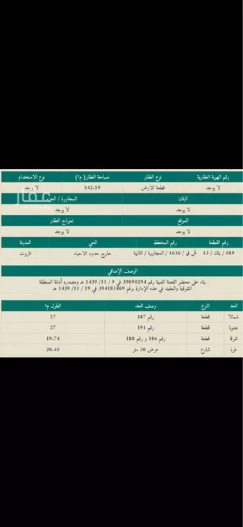 أرض للبيع في شارع طريق الزور, حي 1النرجس, مدينة القطيف, المنطقة الشرقية صورة 2