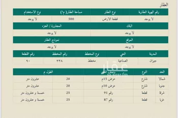 أرض للبيع في حي السويس 2, مدينة جازان, منطقة جازان